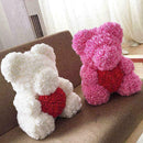 15" Rose Bear Heart Roses Flower Crafts Valentine's Day K9W6 Girls Birthday J0E2