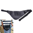 pu leather rivet hair scissor bag clips bag hairdressing barber scissor holstJ.