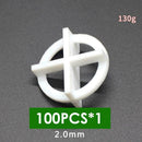 100pcs Level Cross Tile Spacers for Flooring Wall Tile Grout Spacing (2mm) A