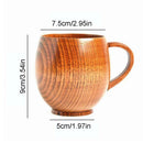 320ml Jujube Wood Milk Beer Mug Coffee Tea Cup With Handle Water Drinking Mug