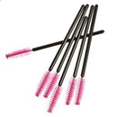 50pcs Disposable Eyelash Brush Cosmetic Makeup Tool Fuchsia