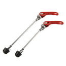 Pair Bike Bicycle Cycling Wheel Hub Skewers Quick Release Bolt red