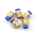 5PCS Male 1/4" - 6mm Straight Push in Fitting Pneumatic Push to Connect Air B Gw