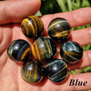 1x Natural Blue Tigers eye jasper quartz Sphere crystal ball rock Healing New
