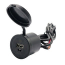 12-24V Motorcycle Handlebar 5V 2.1A Usb Charger Adapter With Switch+Harness