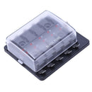 1pcs 10-Way Blade Fuse Box [LED Indicator for Blown Fuse] [Protection Cover