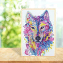 5D DIY Special Shaped Diamond Painting Wolf Head Embroidery Craft Kit Decor