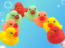 Multicolor 12 Swimming Rubber Squeeze Squeak Ducks Baby Kids Children Bath Toys
