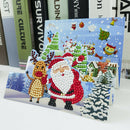Santa Claus 5D DIY Special Shape Part Drill Diamond Greeting Card (HK206)