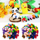 2000Pcs 8mm DIY Mini Soft Fluffy Mixed Color Poms Ball forkids Pompoms H3F7
