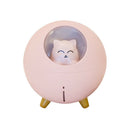 220ml Planet Cat Ultrasonic Air Humidifier Essential Oil Diffuser (Pink) A
