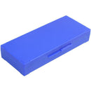 Plastic 50-Place Microslide Slide Microscope Box,blue J5S3