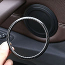 Carbon Fiber Abs Plastic Door Speaker Ring Circle Trim For Bmw X1 F48 2016/