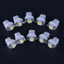 10pcs Car White T5 B8.5D Gauge 5050 1SMD LED Speedo Dashboard Side Light Bulbâ„–[