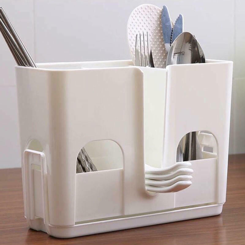 Multifunction Tableware Wall Mounted Dish Rack Drain Chopsticks Storage XSD QGK