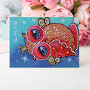 DIY Diamond Painting Owl Printed Valentine Birthday Gift Blessing Greeting Cards