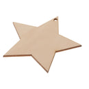 10pcs MDF Wood Star Shapes Tags Wooden Embellishments Crafts DIY Wind Chimes