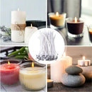 201PCS Cotton Candle Wax Wicks Making Kit Pre Waxed W/ Candles Wick Stickers