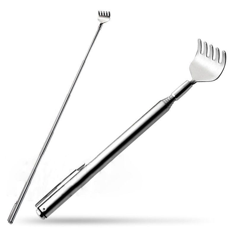 Stainless Telescopic Portable Extendable Handy Pocket PenClip Back Scratcher TOC