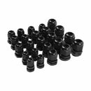 24 Pcs Plastic Waterproof Adjustable 3.5 - 13mm Cable Gland Joints, PG7, PG