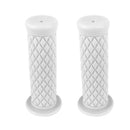 2 Pair Motorbike Motorcycle Handlebar Handle Bar Grips White and Dark Grey -