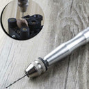 Mini Micro Aluminum Hand Drill with Keyless Chuck +10 Twist Drills Rotary