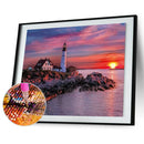 DIY Lighthouse Cross Stitch 5D Full Square Drill Diamond Painting Art Craft