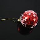 6pcs Christmas Tree Balls Diameter 6cm Snowflake Color Drawing Decorations  W9Z9
