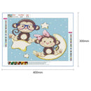 5D DIY Full Drill Diamond Painting Monkey Cross Stitch Mosaic Kits (hg442)