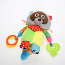 Baby Kids Plush Toys Teether Educational Hanging Musical Toys (Raccoon)