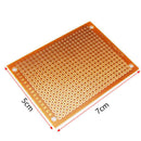 7 * 5 cm Single Sided Universal Paper Printed Circuit Test Board Brown DKU