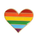 Rainbow Love Heart Badge Brooch Creative Enamel Geometric Pins Jewelry Gift