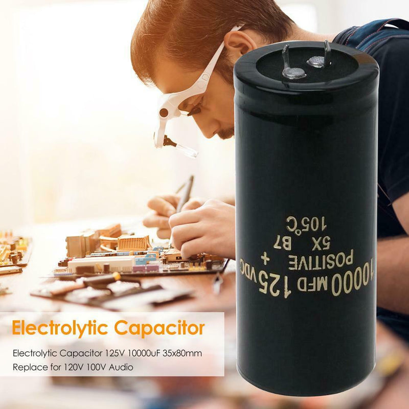 Electrolytic Capacitor 125V 10000uF 35x80mm Replace for 120V 100V Audio A