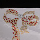 Glitter Rhinestone Iron On Transfer Hot Fix T-shirt Motif DIY Bowknot Decor