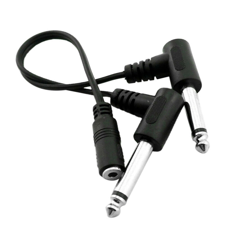 3.5mm 1/8inch Stereo Female to 2x 6.35mm Mono Male Y Splitter Cable 20cm