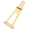 Golden Zinc Alloy Tailpiece Bridge for Jazz Bass Guitars Luthier Supply