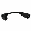 18cm IEC 320 90 Degree C13 3 Pin Female to C14 3 Pin Male PDU Power Supply
