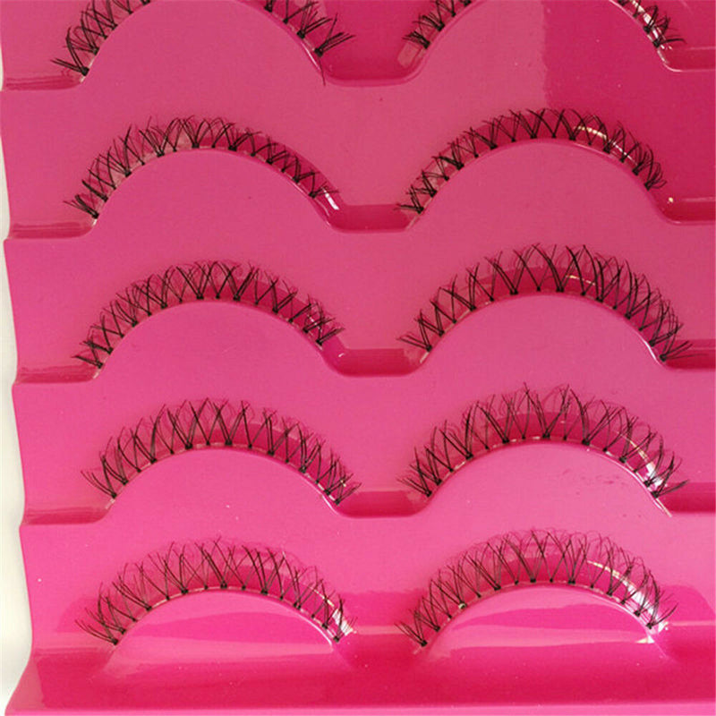 5Pairs Soft Handmade Lower False Eye Lashes Natural Cross Under Bottom-Eyelashes