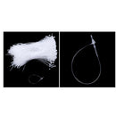 2000pcs White Plastic  Tag String Snap Lock Fastener Tagging Supplies