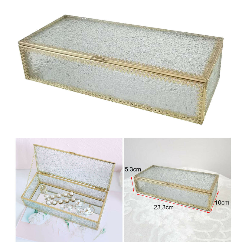 Desk Jewelry Organizer Holder Cosmetics Makeups Keepsake Display Box Gift