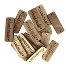100Pcs Creative DIY Wooden 'Handmade' Lettering 2-HoleS sewing Scrapbooking