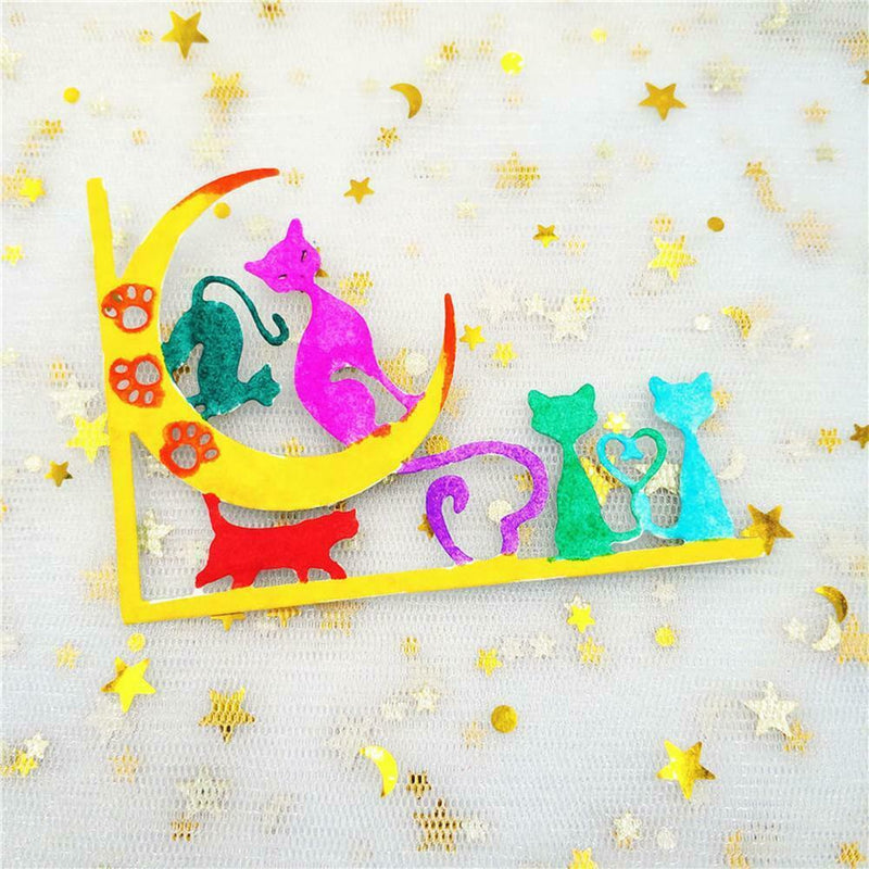 Metal Cutting Dies Stencils for DIY Scrapbooking Photo Album Moon Cat Card