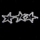 10pcs STAR Rhinestone Diamante BUCKLES RIBBON SLIDERS Wedding Embellishments