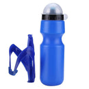 650ml Outdoor Cycling Bicycle Water Bottle w/ Kettle Holder (Blue + Blue)