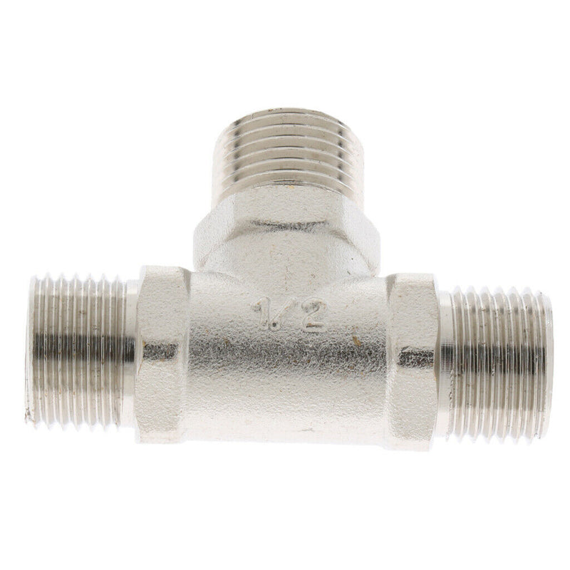 1/2 inch Copper Pipe T Type Thread Joint Fitting Coupler Connector DN15 Hose