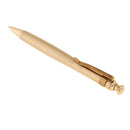 Handmade Brass Ballpoint Gel Ink Pen, Carefully Polished, 9.7cm Press Refill