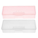 White Plastic Transparent Nail Tools Storage Box Nail Rhinestone Decoration