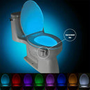 2x LED Toilet Seat Night Light Motion Sensor Lamp Adjustable 8 Color Cycle ST709