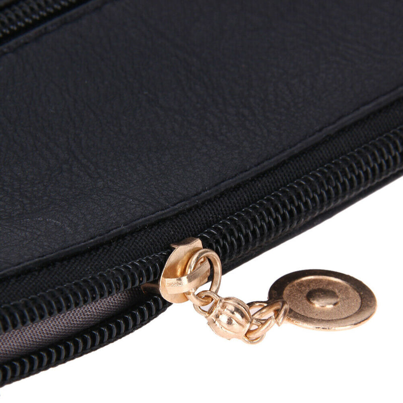 Leisure Hollow Out Women Wallet Shoulder Crossbody Bag (Black)