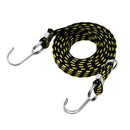Stretch Elastic Bikes Luggage Hanging Rope Belts Strap with Hook Yellow 4m